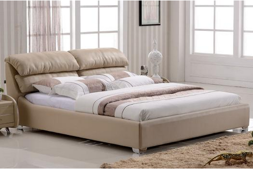 共枕现代欧式古典 1.8米头层真皮床 卧室真皮组合套装